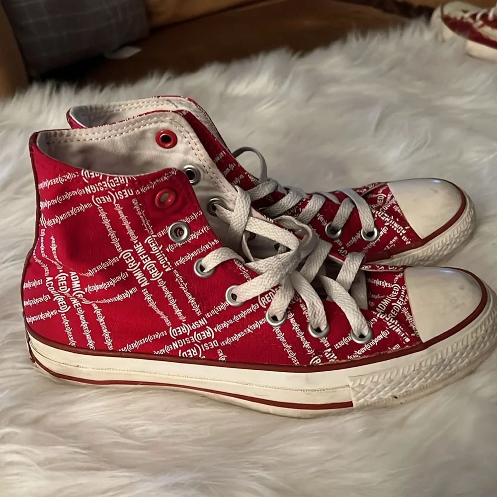 Chuck Taylor Converse High Top Aids Awareness JoinRed (Product) Red All Star Big